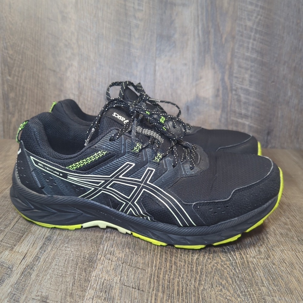 ASICS Gel Venture 9 Black Lime Zest Men's Size 10 Athletic Running Sneaker - Picture 2 of 14